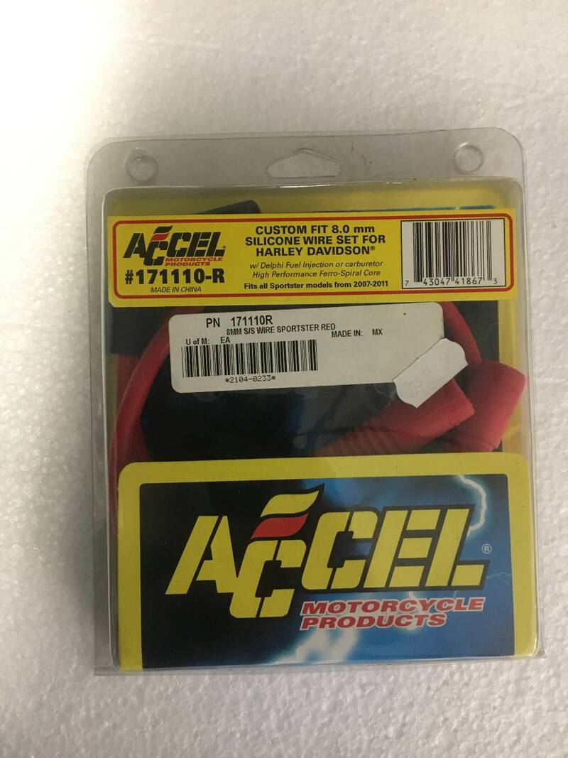 CAVI CANDELE SPARK PLUG WIRE SET 8MM RED Accel