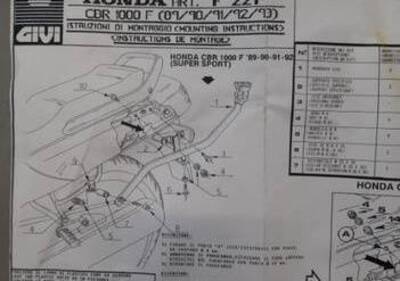 Lat. Monorack Givi per Honda Cbr 1000 F - Annuncio 7874140