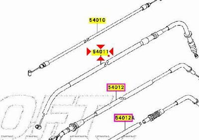 CAVO FRIZIONE ORIGINALE KAWASAKI ER6N ER6 N 2009 2 - Annuncio 7409300