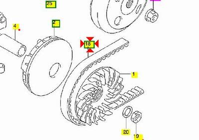 CINGHIA DI TRASMISSIONE ORIGINALE SUZUKI UX SIXTEE  - Annuncio 7409479