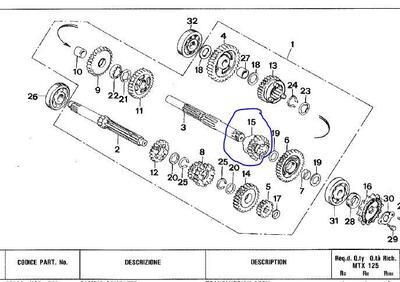 INGRANAGGIO CAMBIO 21 DENTI HONDA MTX125R 1986 198 - Annuncio 7409996