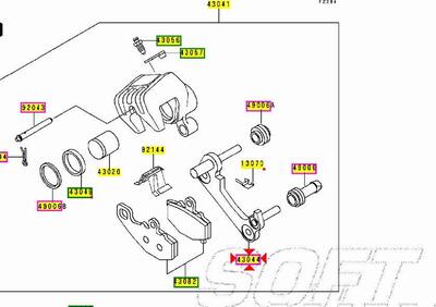 SUPPORTO PINZA POSTERIORE KAWASAKI - Annuncio 7410164