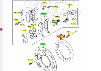 GOMMA GOMMINO GUARNIZIONE DISCO FRENO ANTERIORE KA Kawasaki - Annuncio 7411424