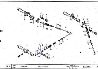 BILANCIERE VALVOLA HONDA VF 750 C 1982 1983 1984 - Annuncio 7412995