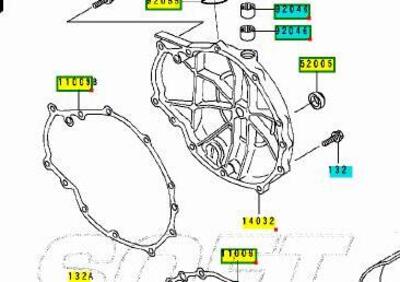 GUARNIZIONE CARTER FRIZIONE KAWASAKI EN 500 1992 1 - Annuncio 7419199