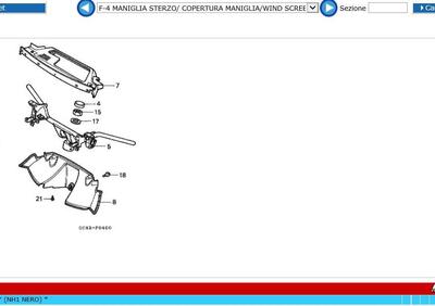 COPERCHIO DEL MANUBRIO ANTERIORE ORIGINALE HONDA L - Annuncio 7559480