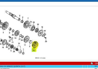 INGRANAGGIO CAMBIO 21 DENTI ORIGINALE HONDA DOMINA - Annuncio 7560436