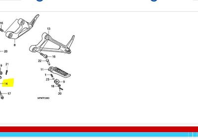 COLLARINO INFERIORE POGGIAPIEDE ORIGINALE HONDA CB - Annuncio 7584591