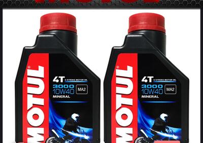 FLACONE 2 DUE LITRI OLIO MOTORE MOTUL 3000 4T 10W4 - Annuncio 7410784