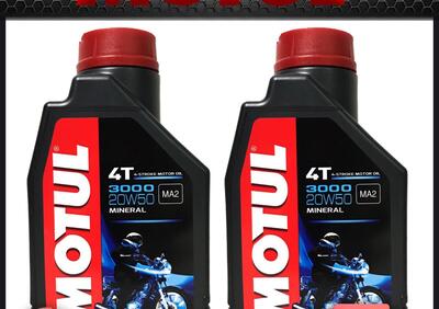 FLACONE DUE 2 LITRI OLIO MOTORE MOTUL 3000 4T 20W5 - Annuncio 7410787