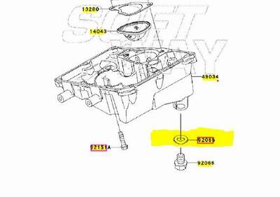 92065097 GUARNIZIONE RONDELLA SCARICO TAPPO OLIO 1 Kawasaki - Annuncio 8144401