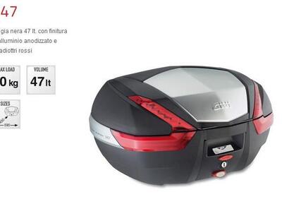 BAULETTO VALIGIA BAULE MONOKEY GIVI V47N NERA 47 L - Annuncio 8305957