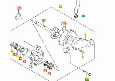 O'RING COPERCHIO POMPA ACQUA SUZUKI BURGMAN 650 20  - Annuncio 8306796