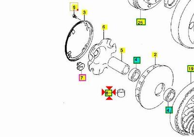 KIT 8 RULLI VARIATORE FRIZIONE ORIGINALI SUZUKI BU  - Annuncio 8307171