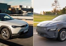 Quale auto elettrica, Confronto: Hyundai Kona EV Vs Mazda MX-30
