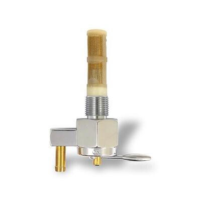 Rubinetto benzina Monster Flow alto flusso cromato 