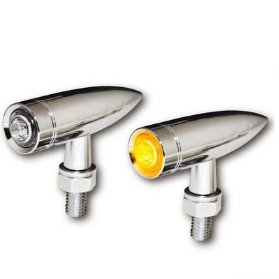 Frecce a led cromate lente chiara non omologate Cu 