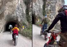 Riva del Garda. Sulla Ponale con le moto (spente): scoppia la polemica sui social [VIDEO]