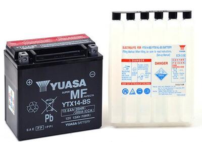 BATTERIA ORIGINALE YUASA YTX14-BS PIAGGIO BEVERLY Bergamaschi - Annuncio 8119239