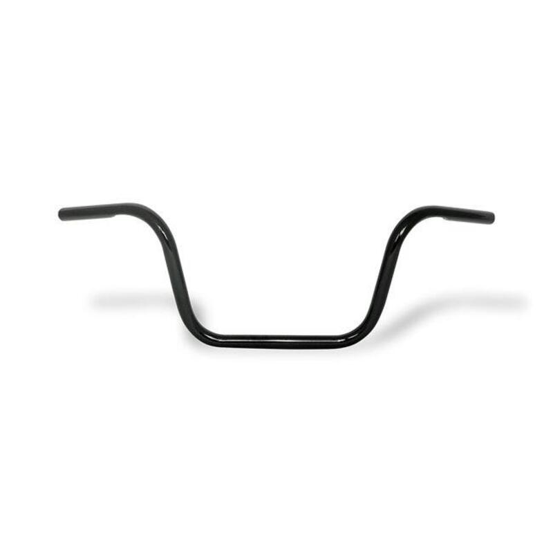 Manubrio Ape Hanger 1" alto 10" nero con fossette, 