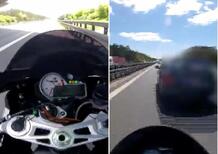 Si schianta a 300 km/h contro un'auto sull'Autobahn. L'incidente shock diventa uno spot per la sicurezza stradale [VIDEO] 