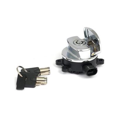 Blocchetto chiave accensione cromato per Dyna&nbsp;FLD, 