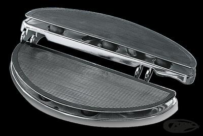 Pedane ovali guidatore ammortizzate cromate a righ Zodiac