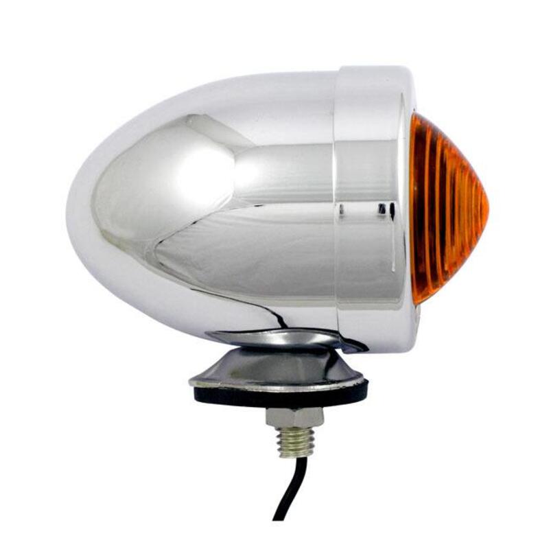 Freccia a lampadina Bullet cromata lente arancio M 