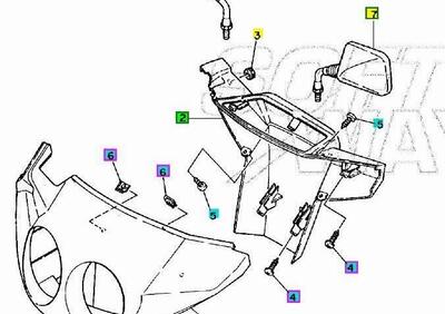 -Kit specchi Yamaha CR50 Z 3WNF62000000 - Annuncio 9405943