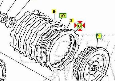 -6 Dischi frizione conduttore Yamaha TDR 125 - Annuncio 9406476