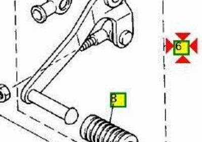 -Pedale cambio Yamaha Thunder Cat 600 4JH181100100 - Annuncio 9406694