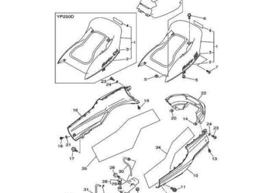 -PROTEZIONE FIANCHETTO LATERALE MAJESTY 250 1998 4 Yamaha - Annuncio 9406931