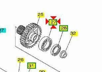 -cuscinetto ingranaggio trasmissione T Max 500 933 Yamaha - Annuncio 9407245