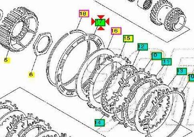 -Piatto portamolle frizione Yamaha T Max 500 5GJ16 - Annuncio 9407718