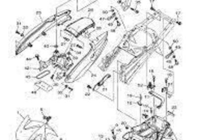 -FIANCHETTO DX POST.X TDM 2003 5PS2472K004B Yamaha - Annuncio 9408459