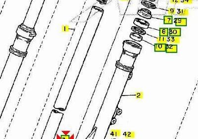 -stelo forcella Yamaha XT 600 43F231101000 - Annuncio 9411523