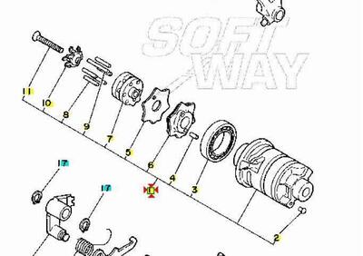 -Tamburo desmodromico Yamaha TT350 30X185400000 - Annuncio 9412718