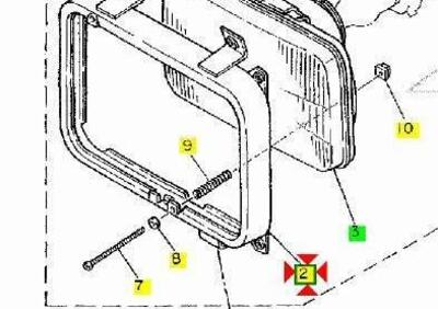 -Cornice faro ant Yamaha XTZ Tenerè 600 10V8411500 - Annuncio 9413021