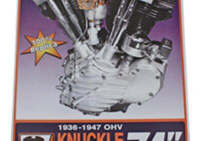 Insegna metallica motore Knucklehead V-Twin  - Annuncio 9446007
