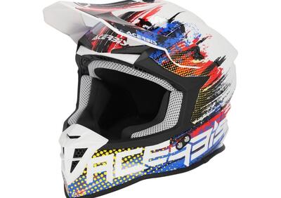 Casco cross Acerbis LINEAR 2206 Bianco Blu Rosso - Annuncio 9374263