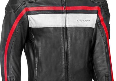 Giacca moto pelle Ixon PIONEER nero bianco rosso - Annuncio 9329990