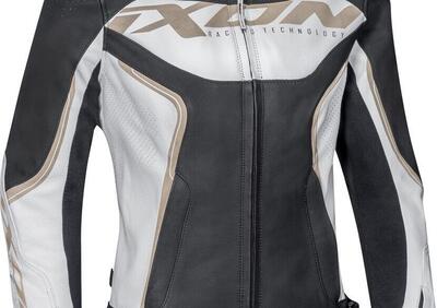 Giacca moto donna pelle Ixon TRINITY bianco nero o - Annuncio 8236211