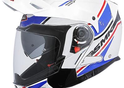 Casco modulare SMK HYBRID EVO TIDE Bianco Blu SMK  - Annuncio 8428237