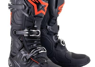 Stivali cross Alpinestars Tech 10 Nero Rosso Fluo - Annuncio 9044007