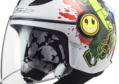 Casco jet bambino LS2 OF602 FUNNY CROCO Bianco - Annuncio 8237991