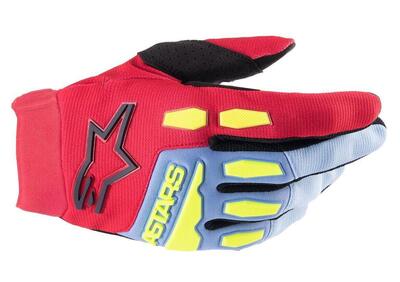 Guanti cross Alpinestars FULL BORE Celeste Rosso N - Annuncio 9437306