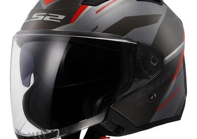 Casco Jet Ls2 Of600 Copter 2 Diston grigio rosso - Annuncio 9450105