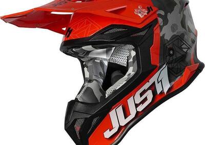 Casco cross Just1 J39 KINETIC Camo Grigio Rosso Fl - Annuncio 8478843