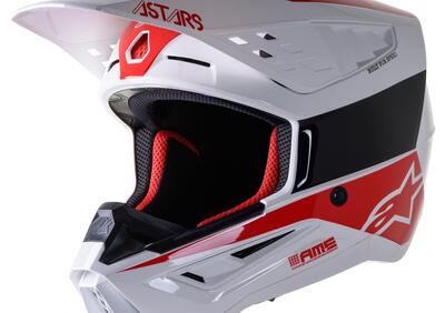 Casco cross Alpinestars S-M5 BOND Bianco Rosso Luc - Annuncio 8619775