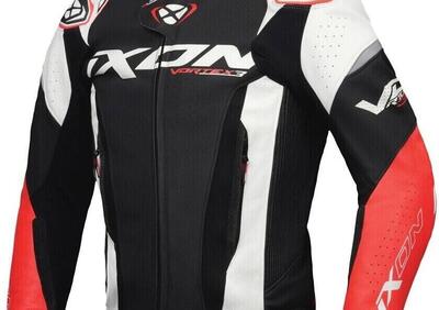 Giacca moto pelle Ixon Vortex 3 Nero Bianco Rosso - Annuncio 9468705